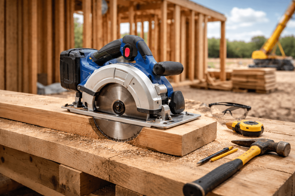 Detalhe da construção em magnésio da Serra Circular Makita 5007MG